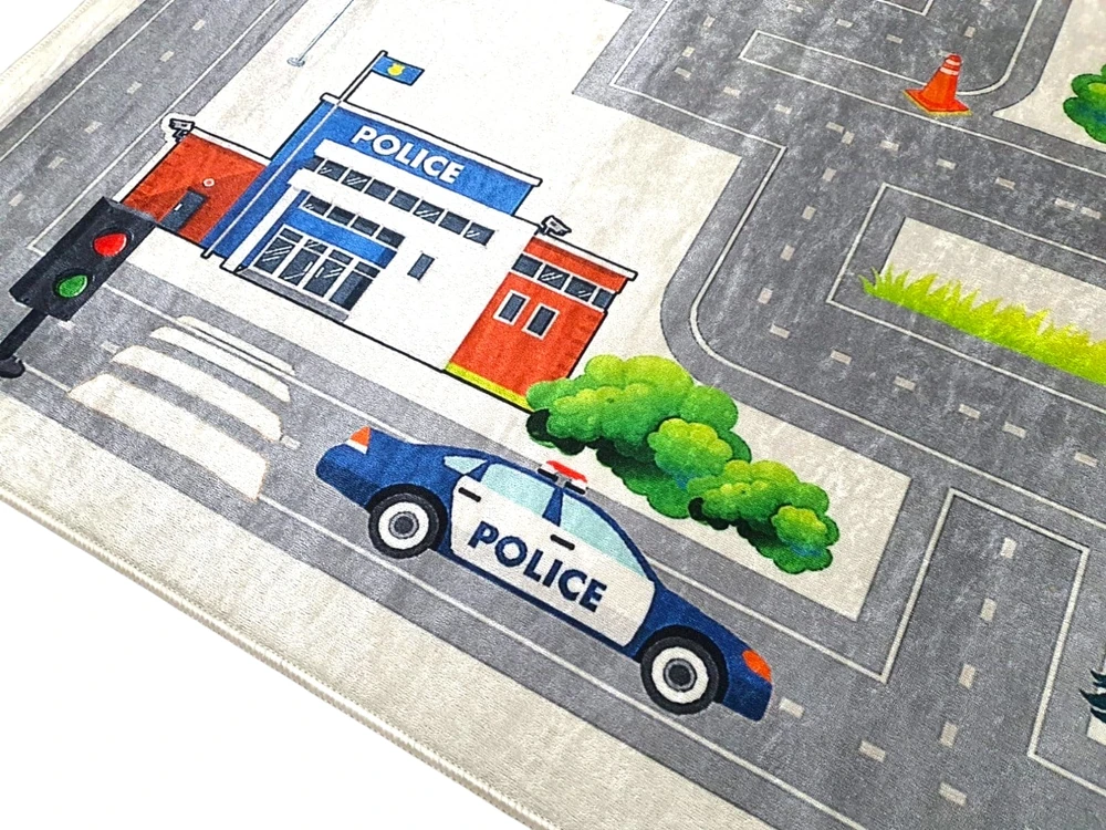 Dywanypers Dywan DIGITAL MIASTO 160x230 pilka ulice drogi auta cars w uliczki jezdnia