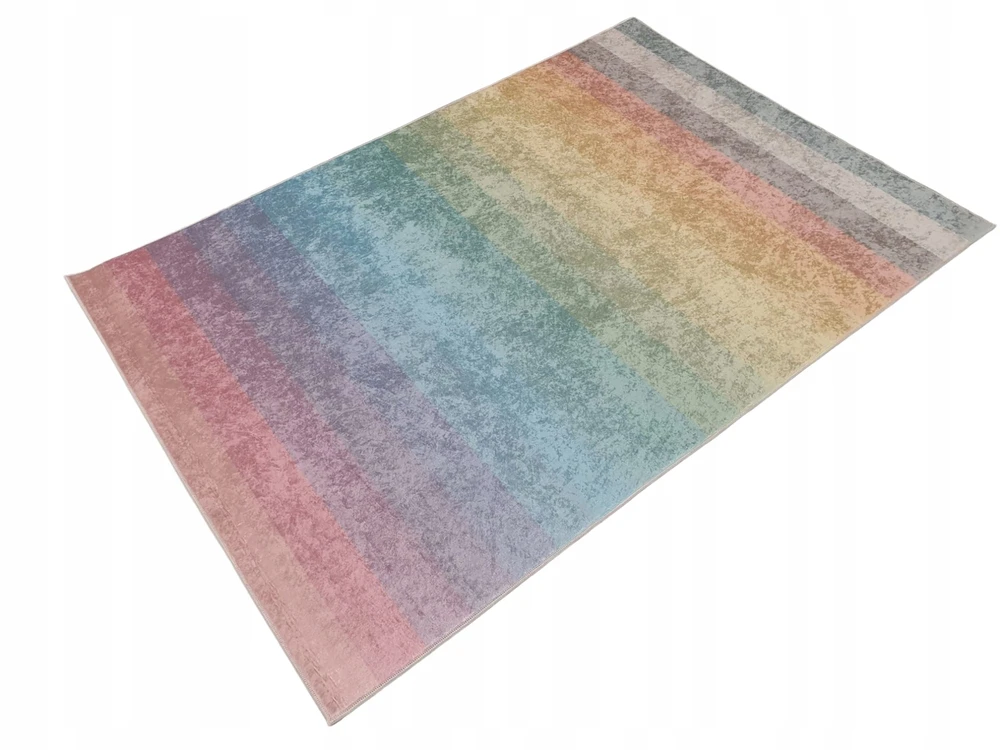 Dywanypers Dywan DIGITAL PASTEL pastele pasy paski 80x150 tęcza w tęcze pastelinis