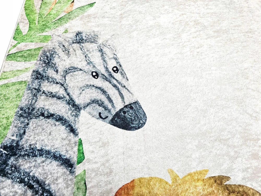 Dywanypers Dywan DIGITAL SAFARI 120x180 motyw JUNGLE w zwierzątka żyrafa dżungla zoo