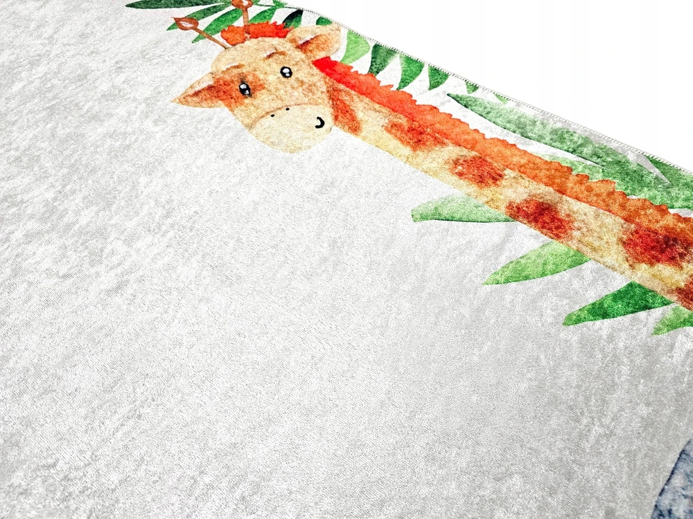 Dywanypers Dywan DIGITAL SAFARI 80x150 motyw JUNGLE w zwierzątka żyrafa dżungla zoo