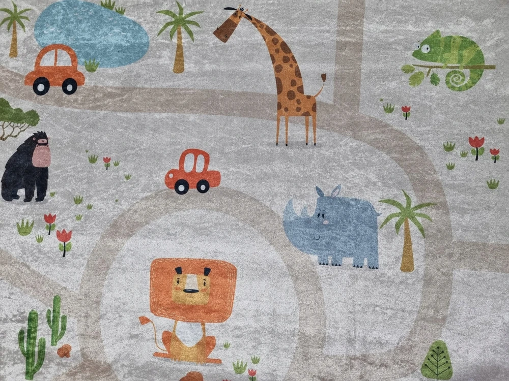 Dywanypers Dywan DIGITAL ULICA miasto 80x150 w ulice drogi auto w stylu boho safari