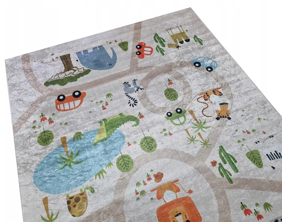 Dywanypers Dywan DIGITAL ULICA miasto 80x150 w ulice drogi auto w stylu boho safari