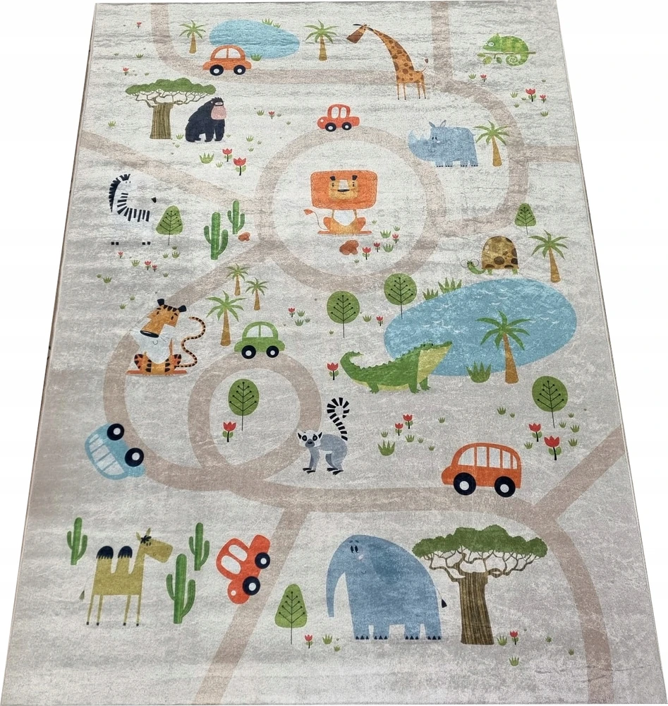 Dywanypers Dywan DIGITAL ULICA miasto 80x150 w ulice drogi auto w stylu boho safari