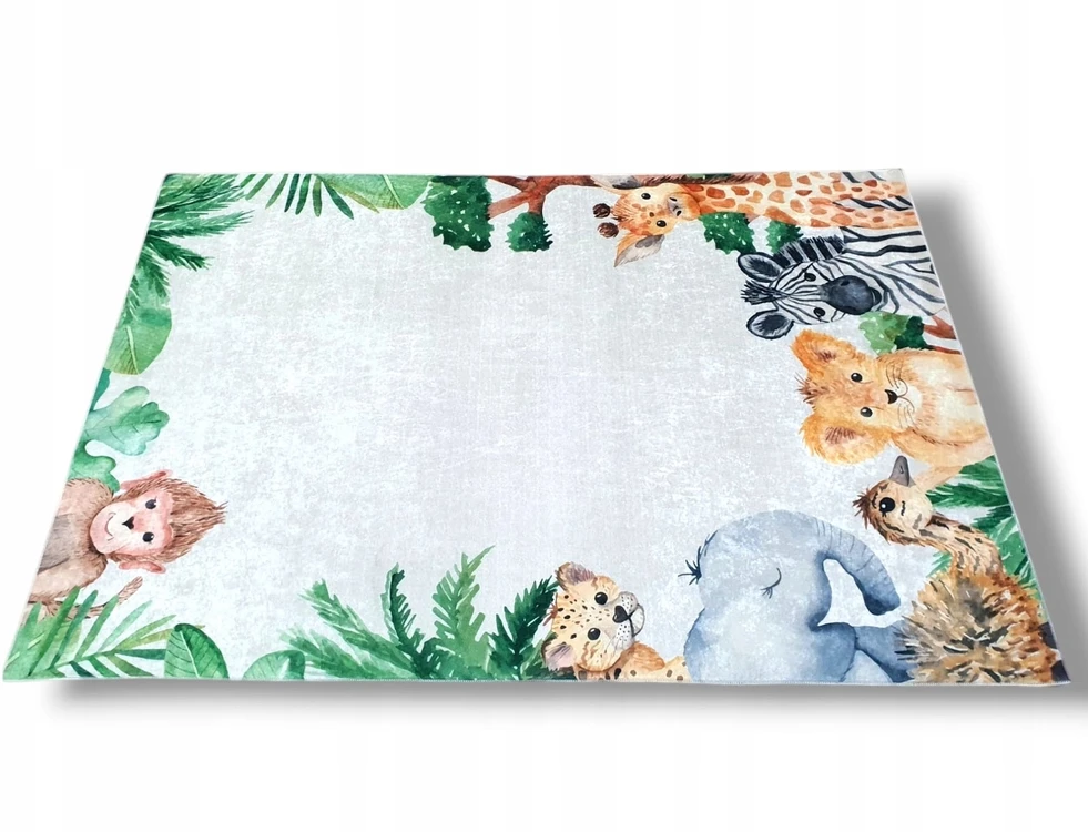 Dywanypers Dywan DIGITAL ZOO 160x230 motyw JUNGLE w zwierzątka żyrafa dżungla las