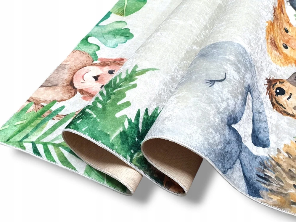 Dywanypers Dywan DIGITAL ZOO 160x230 motyw JUNGLE w zwierzątka żyrafa dżungla las