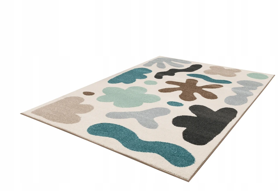Dywanypers Dywan FUNKY TOP FLOP 160x220 mėlyna lazurowy do przedszkola su atestem