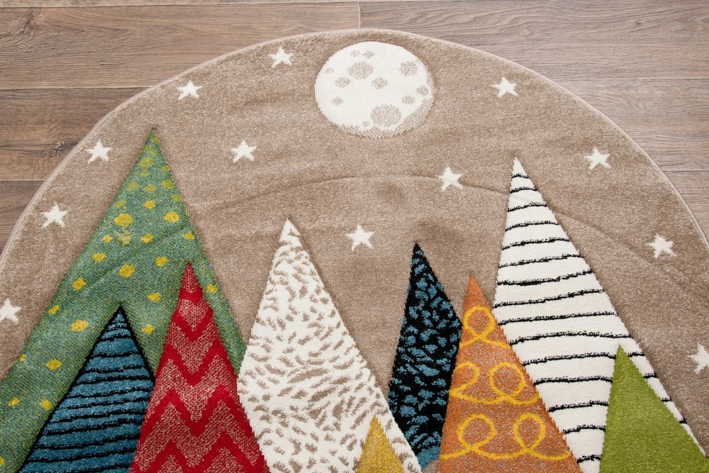 Dywanypers Kilimas vaikams e-floor Bond Kids Mountains 120 cm įvairiaspalvis