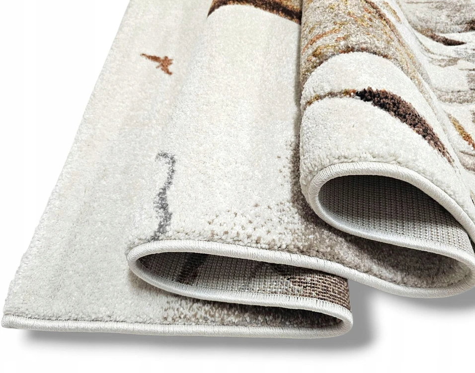Dywilan Dywan LUNA 140x200 ŻYRAFA vaikams dziecięcy w stylu boho safari GRUBY 3D