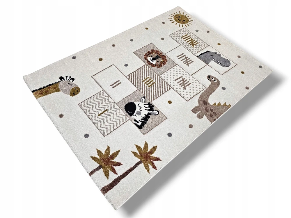 Dywilan Dywan LUNA 160x230 gra w KLASY vaikams dziecięcy w stylu boho GRUBY 3D