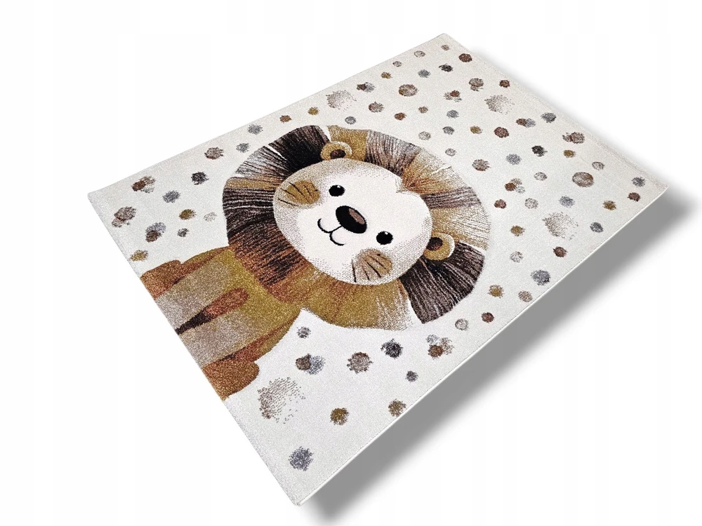 Dywilan Dywan LUNA 80x150 LEW vaikams dziecięcy w stylu boho safari GRUBY 3D