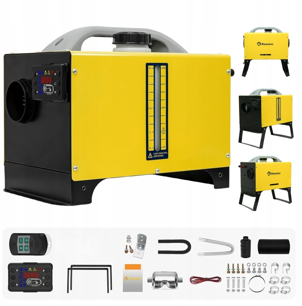 Dyzelinis oro šildytuvas 8kW 12/24V Camper LCD nuotolinio valdymo pultui