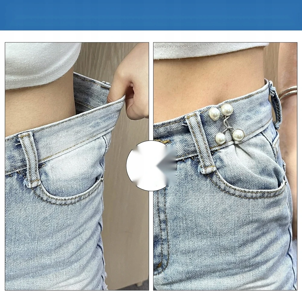 DŽINSŲ SAGAS 6 VNT METAL PEARL PINS REGULIUOJAMOS KLASĖS
