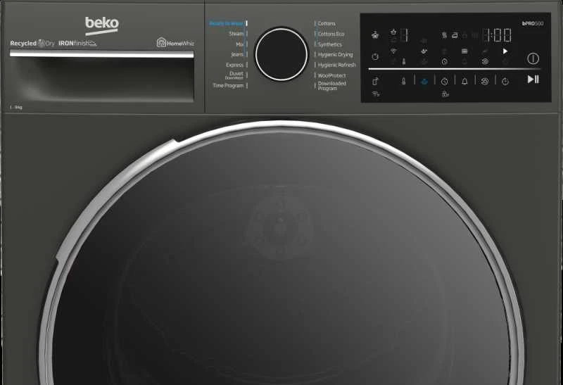 Džiovyklė su šilumos siurbliu Beko B5T89243M, 9 kg, Juoda