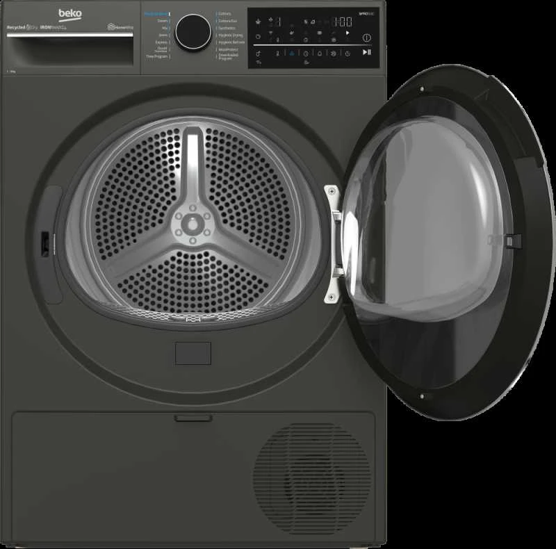 Džiovyklė su šilumos siurbliu Beko B5T89243M, 9 kg, Juoda