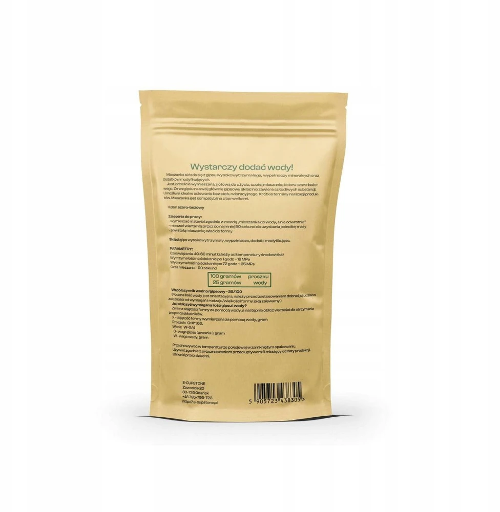 E Cupstone HandiCast polimerinis tinkas gipso formoms lieti, stiprus 65MPa 1kg