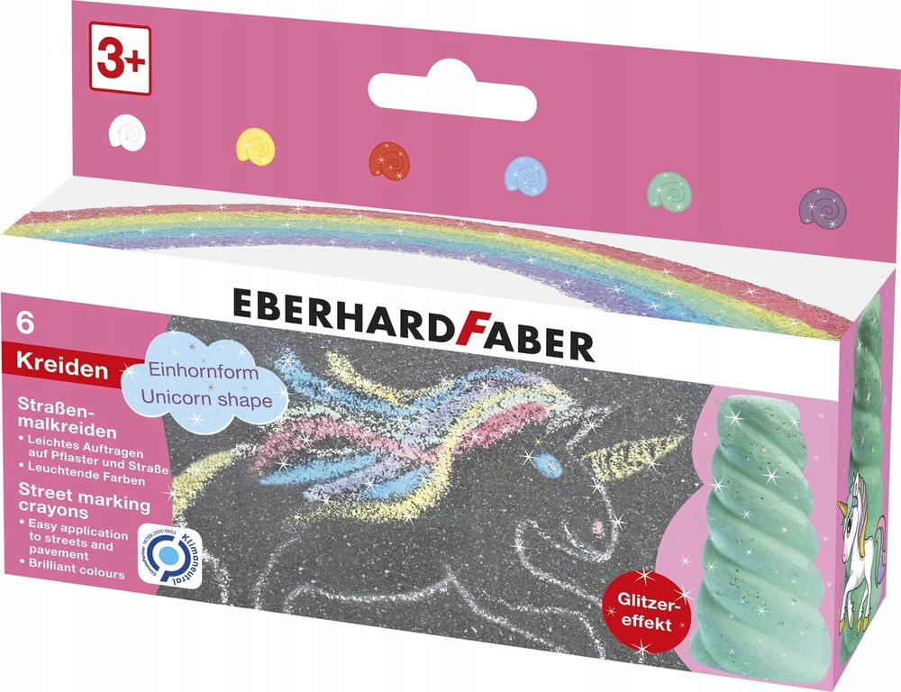 Eberhard Faber 526560 - Blizganti vienaragio kelio kreida, 6 spalvos