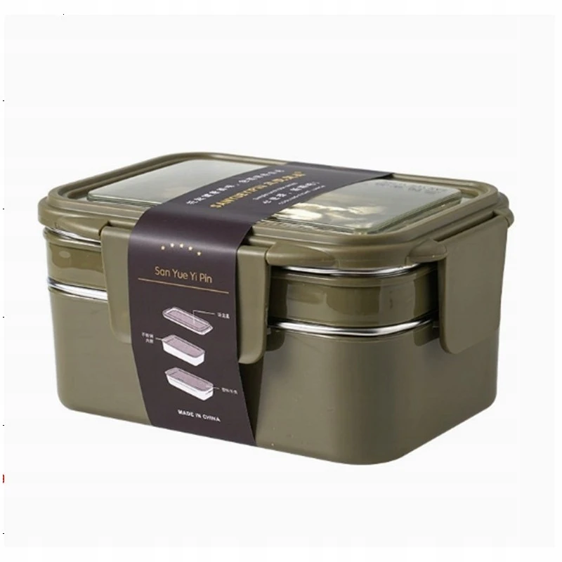 Eu Sandelis eCarla - Lunch box organizer 2-poziomowy žalia