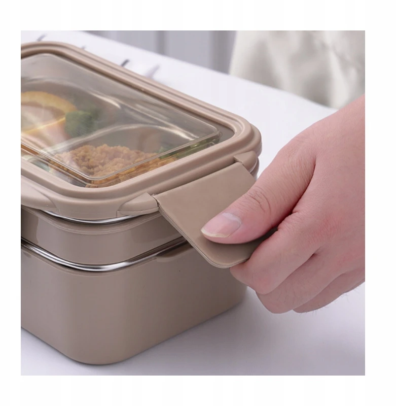 Eu Sandelis eCarla - Lunch box organizer 2-poziomowy kreminė