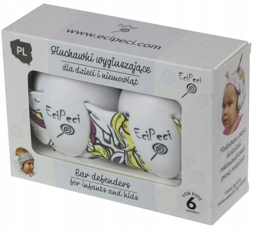 EciPeci 6 m triukšmą slopinančios apsauginės ausinės + panda mint