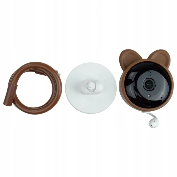 Ecolight Elektroninė auklės kamera Teddy Bear WiFi valdymo TUYA Application 2x laikikliai