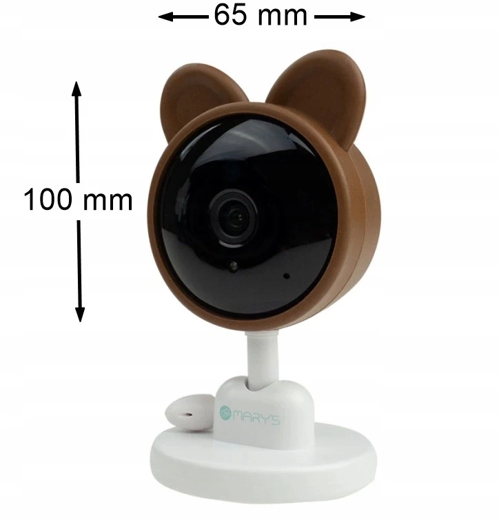 Ecolight Elektroninė auklės kamera Teddy Bear WiFi valdymo TUYA Application 2x laikikliai