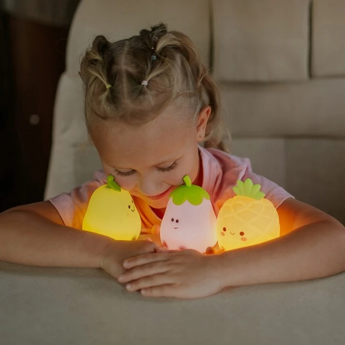Ecolight Lampka nocna LED Bezprzewodowa Kolorowa RGB Owocowa ekipa komplektas 3 vnt.