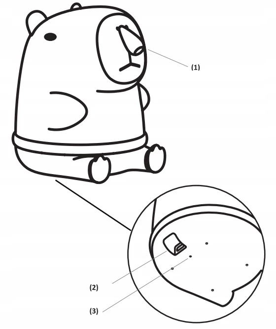 Ecolight MARY'S MW61421 LED naktinė lemputė Capybara Snotty