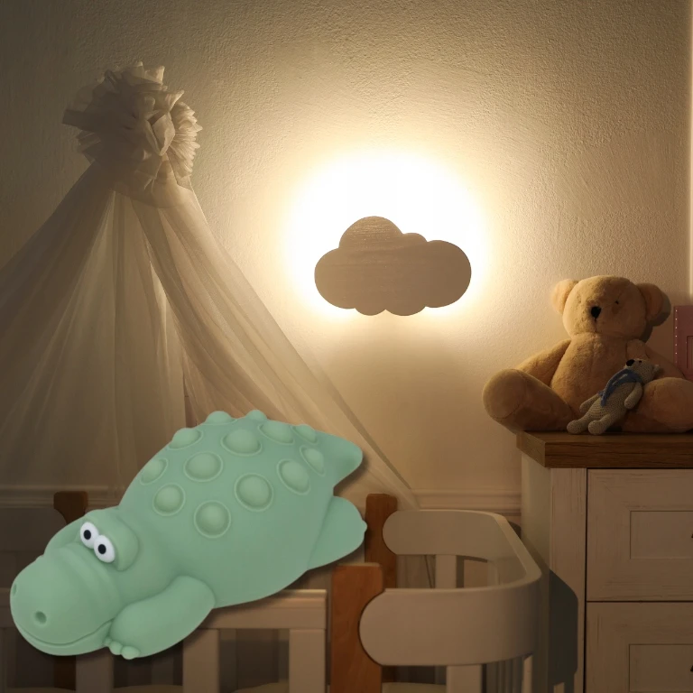 Ecolight Mary's Lampka Nocna LED Krokodyl dla Dzieci Ciepła Barwa 3000K + RGB