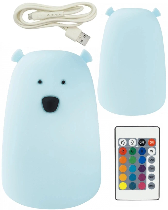 Plexido Ecolight MARY'S LED LEMPA BEAR LARGE Mėlynas RGB+WW+RC