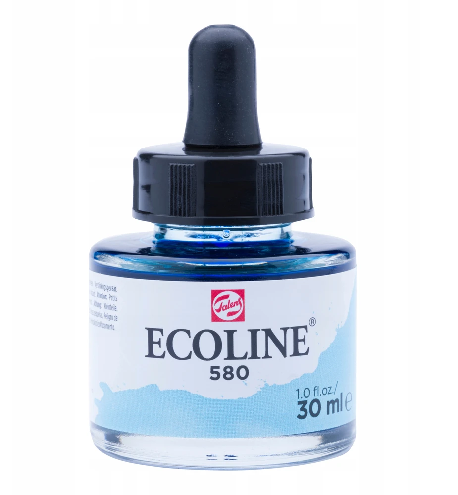 Ecolina Skysta akvarelinė dažai - Royal Talens - Ecoline - 30 ml - Mėlyna Pastelinė - Aukšta kokybė