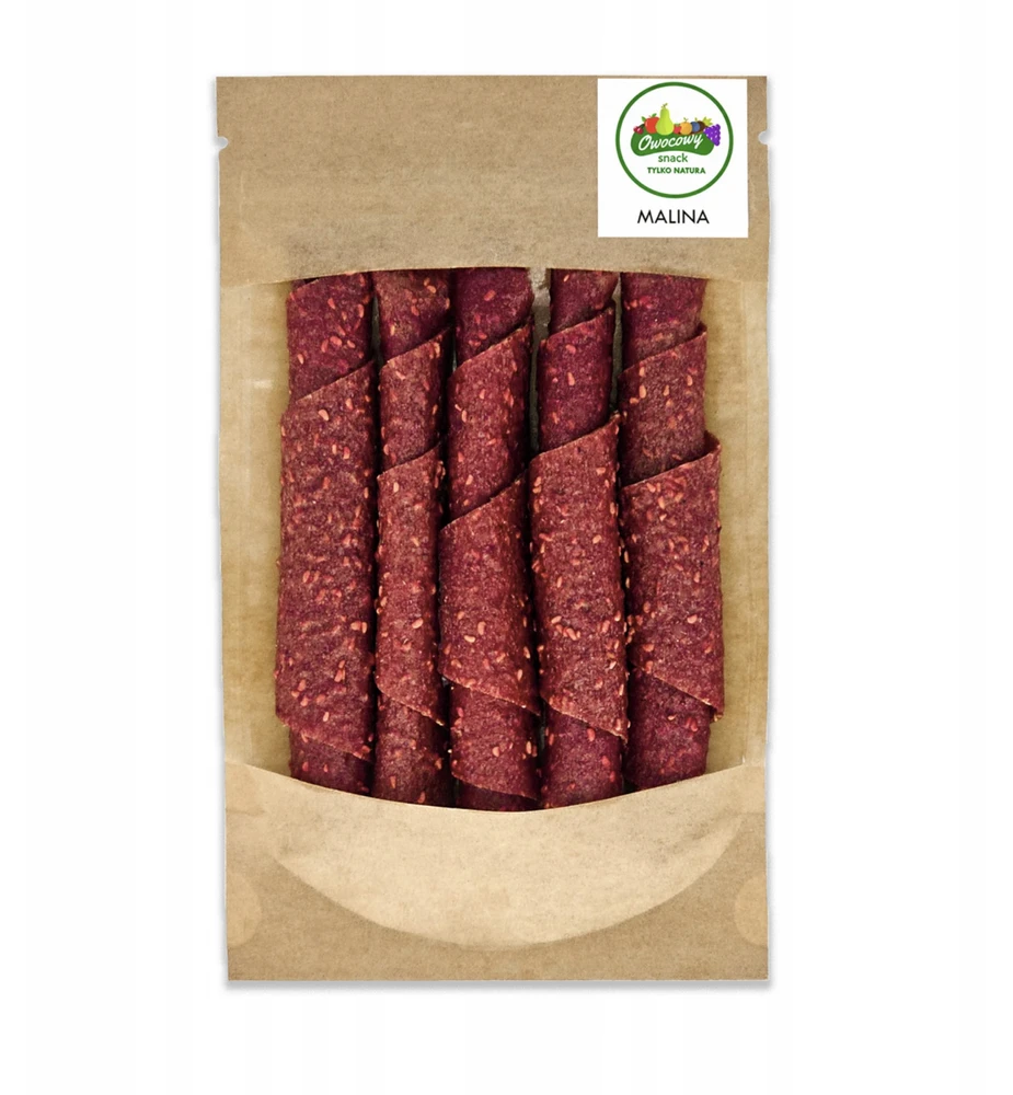 Ecosnacks Raspberry Fruit Rolls Natural Snack vaikams 50g
