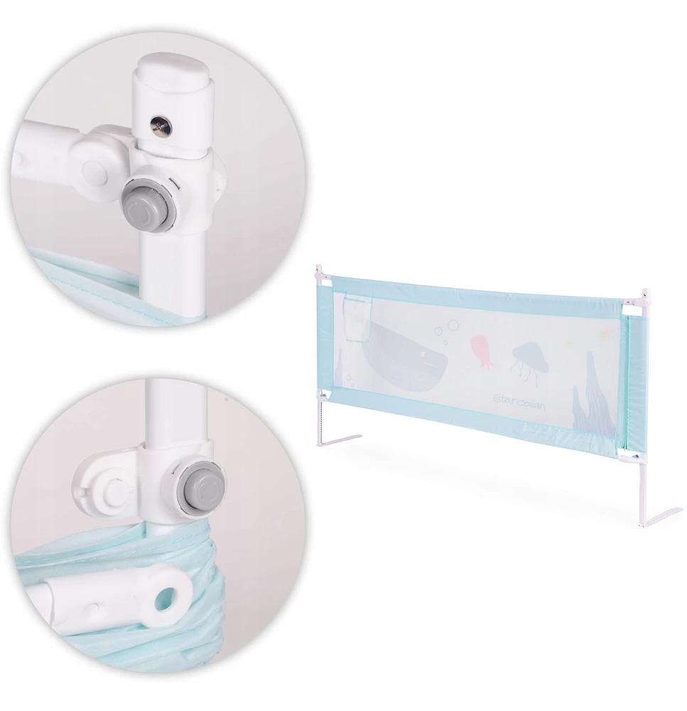 ECOTOYS 200 cm lovos apsauginis turėklas, vaiko apsauga