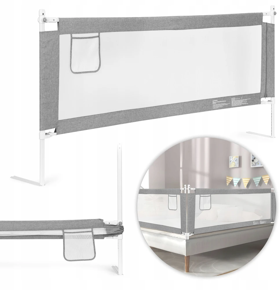 Ecotoys BARIERKA OCHRONNA NA ŁOŻKO OSŁONA ZABEZPIECZAJĄCA DLA DZIECI PILKA 180CM