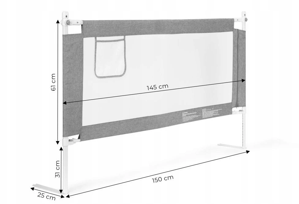 ECOTOYS lovos apsauginis turėklas 160 cm, vaiko apsauga