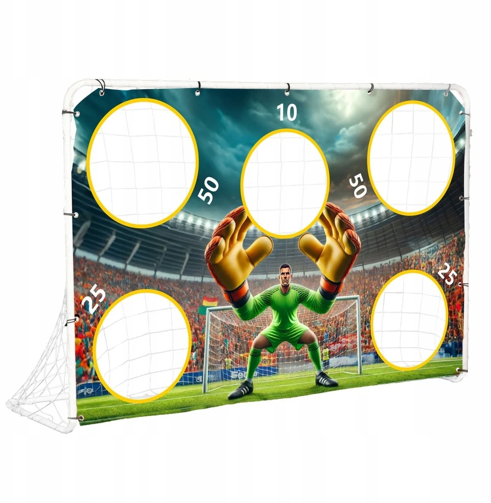 Ecotoys Vartai futbolo treniruotėms + taikinys Eco Toys, 180x122cm