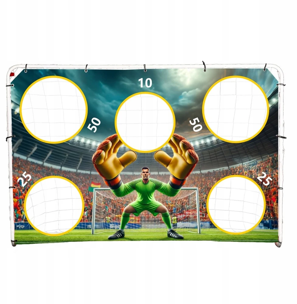 Ecotoys Vartai futbolo treniruotėms + taikinys Eco Toys, 180x122cm