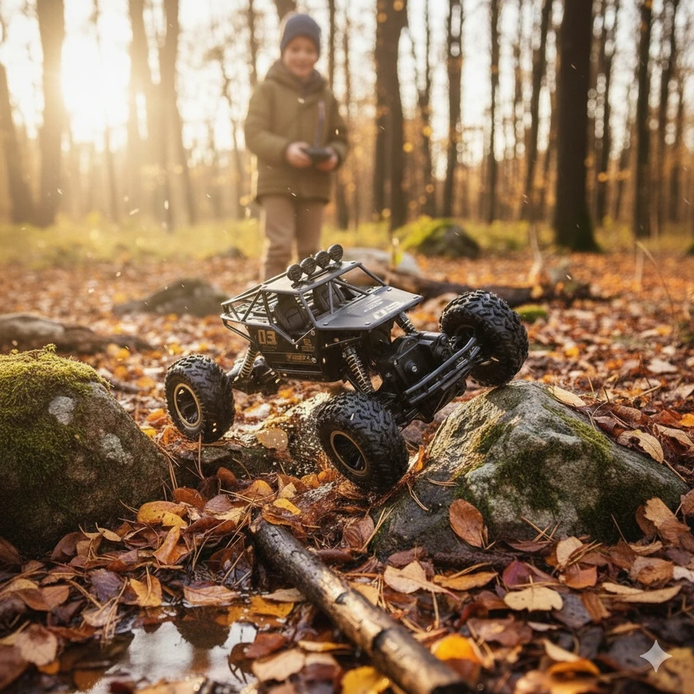 EDAXE RC AUTOMOBILIS DIDELIS RC AUTOMOBILIS VISURĖS METALAS 4X4 + 2 AKUMULIATORIAI