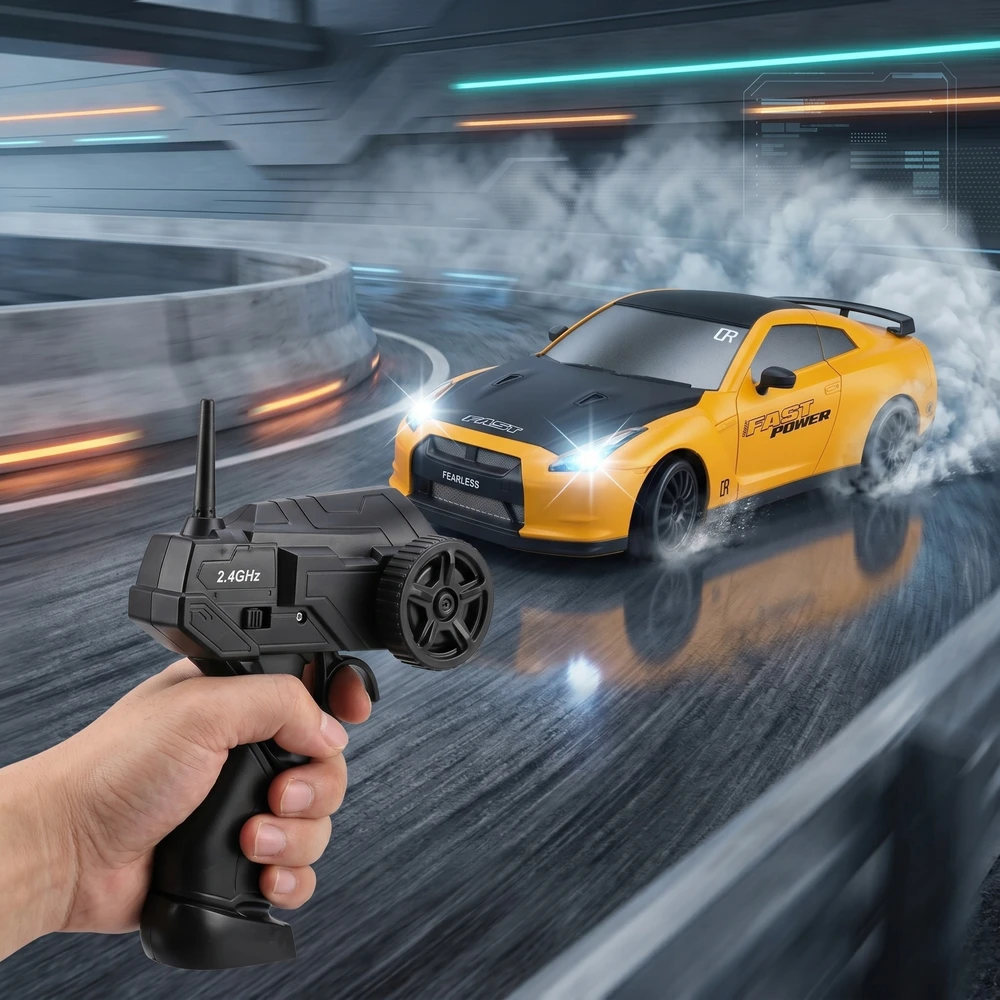 Edaxe RC AUTOMOBILIŲ NUOTOLINIO KONTROLĖ DRIFFT CAR 4x4 + KŪGINIAI 8xPAdangos