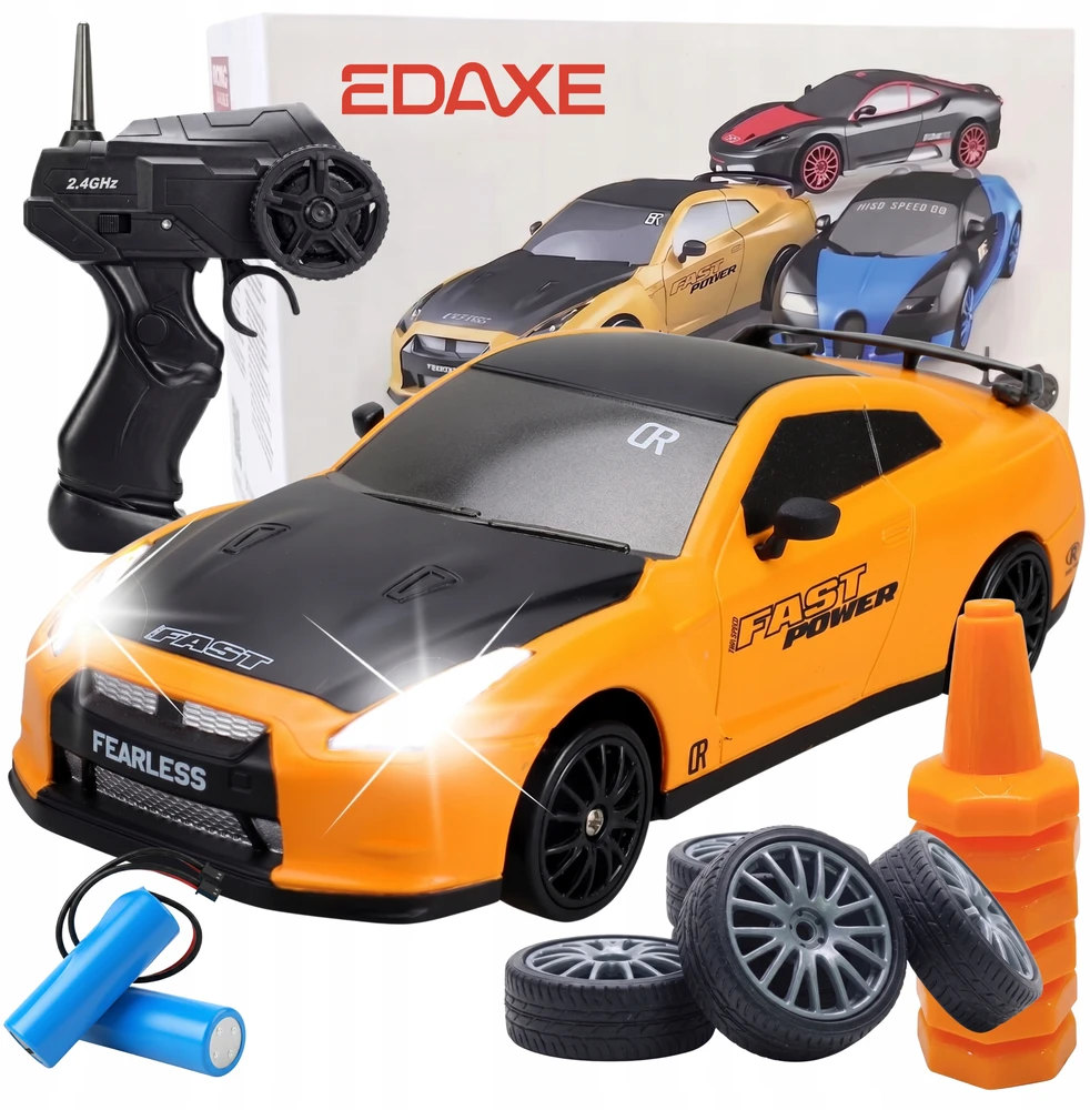 Edaxe RC AUTOMOBILIŲ NUOTOLINIO KONTROLĖ DRIFFT CAR 4x4 + KŪGINIAI 8xPAdangos