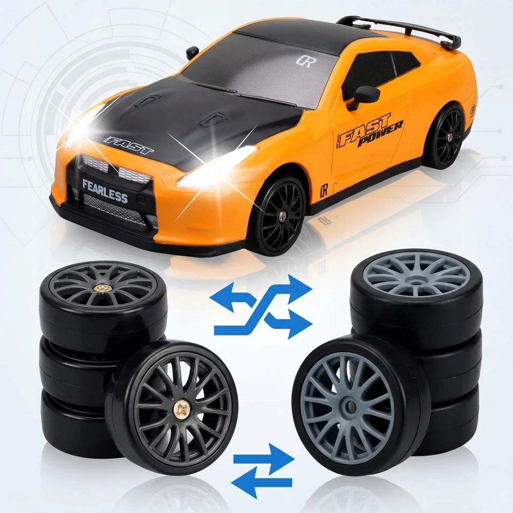 Edaxe RC AUTOMOBILIŲ NUOTOLINIO KONTROLĖ DRIFFT CAR 4x4 + KŪGINIAI 8xPAdangos