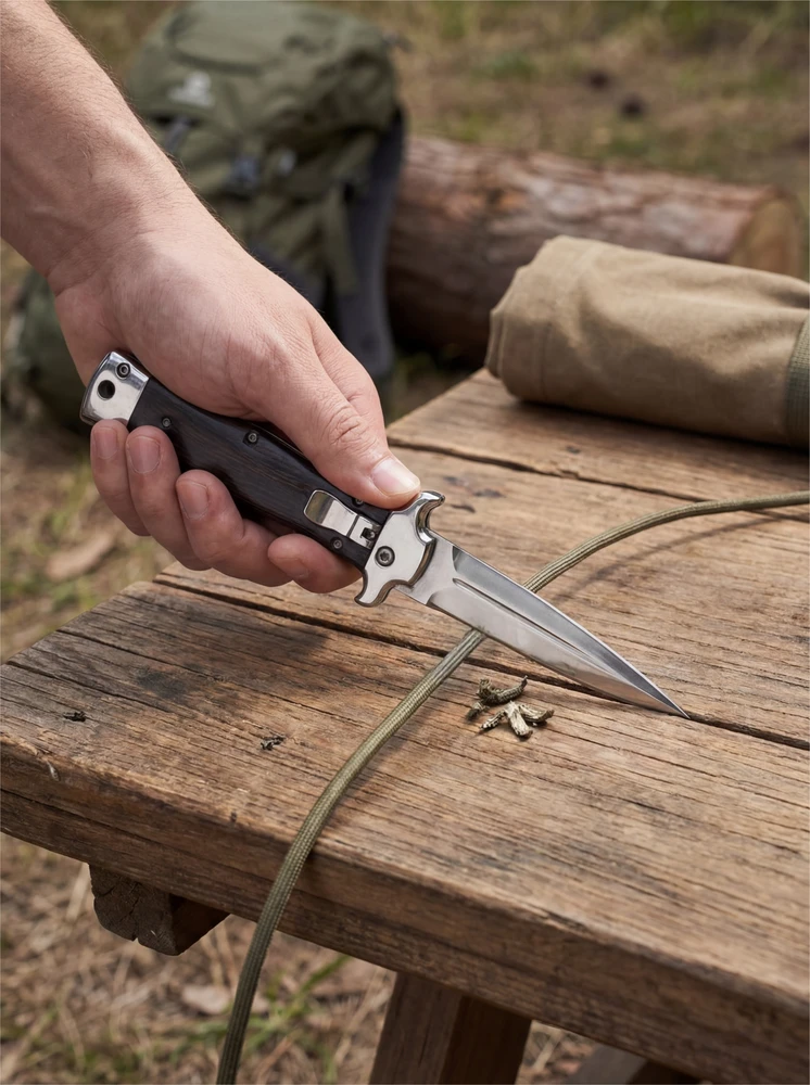 EDC BSH ADVENTURE N-513D spyruoklinis peilis pagamintas iš 420 plieno, kompaktiškas