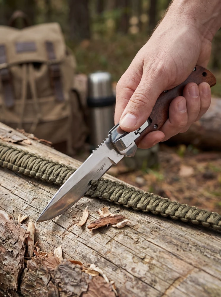 EDC spyruoklinis peilis 420 plieno spaustuko taškas taktinis bushcraft BSH Adventure