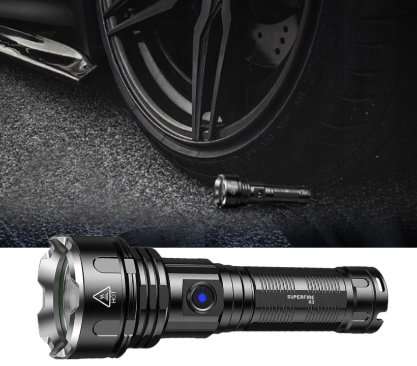 Eddcom GALINGAS LED TAKTINIS BLYKŠČIUS XHP90 ZOOM MILITARY CREE PAKRAKOMA PAIEŠKA