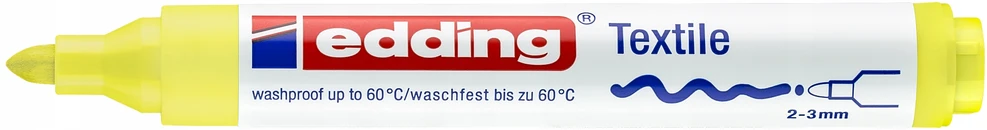 Edding 4500 tekstilės žymeklis, 3 mm, neoninė geltona