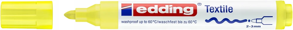 Edding 4500 tekstilės žymeklis, 3 mm, neoninė geltona