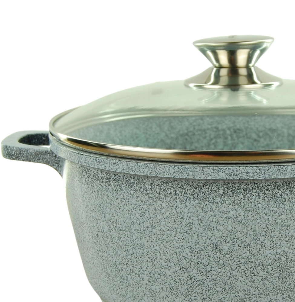 Edel Hoff MAŽAS MARMURINIS PUODAS 22cm 3,2L APVALUS KEPIMO PUODAS INDUKCINĖS DUJOS