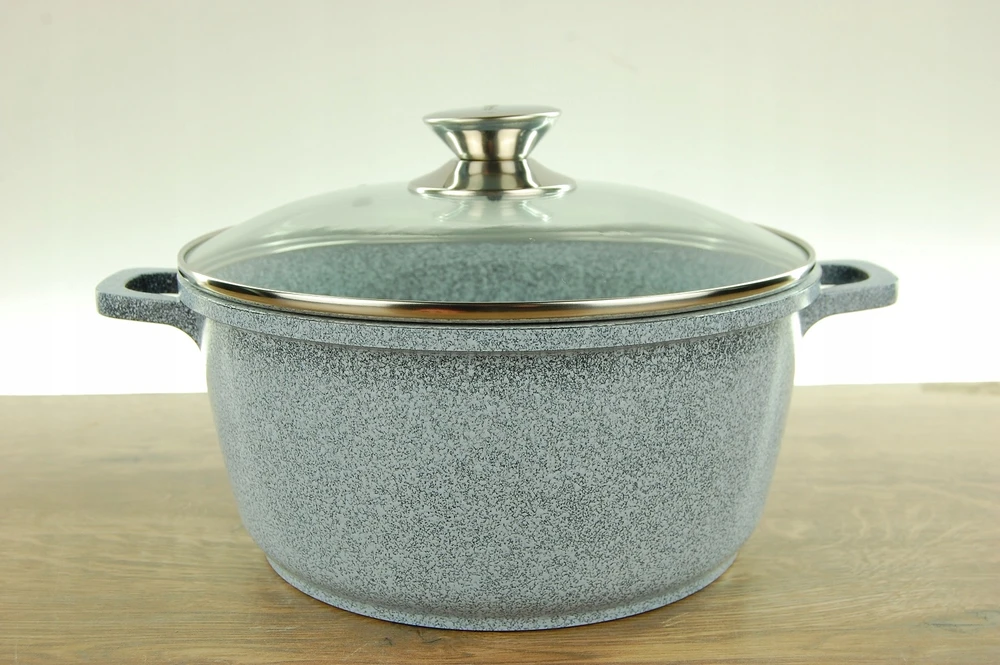 Edel Hoff MAŽAS MARMURINIS PUODAS 22cm 3,2L APVALUS KEPIMO PUODAS INDUKCINĖS DUJOS