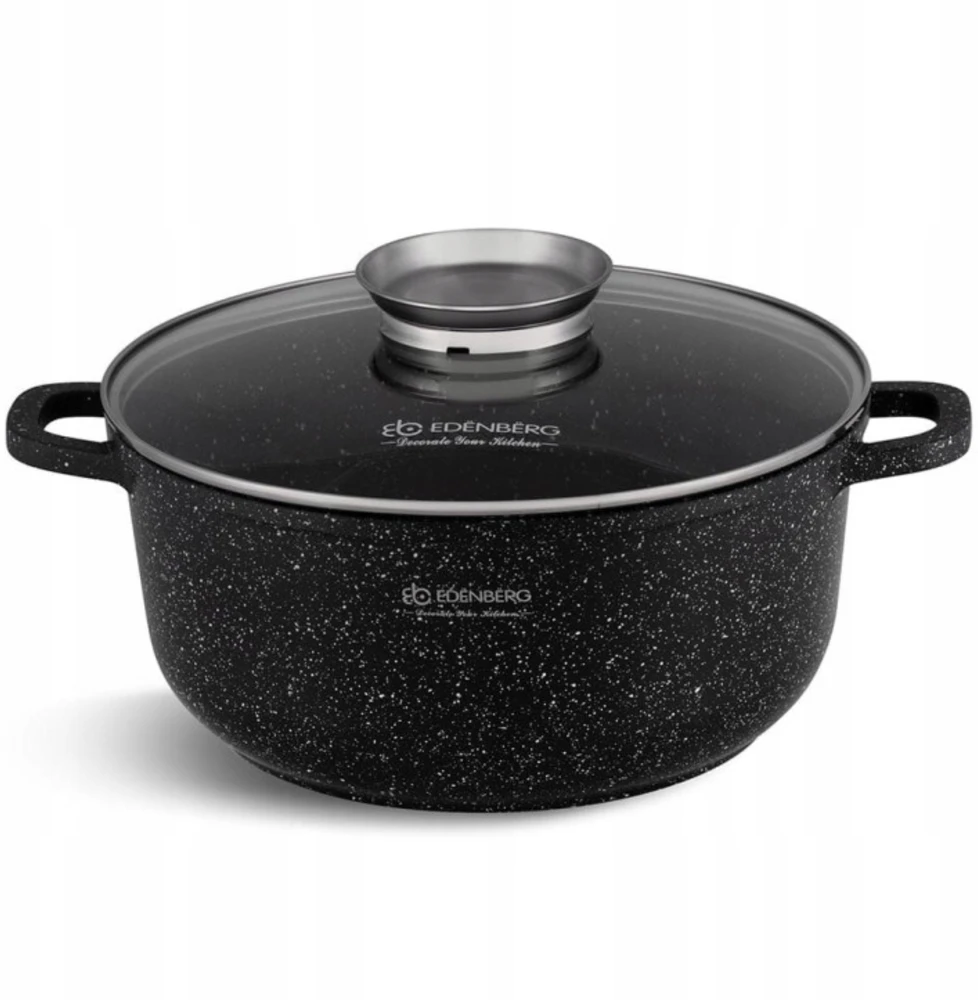 Edenberg DIDELIS MARMURINIS PUODAS, NEPRIKLANTAS PUODAS, 36cm 13,5L