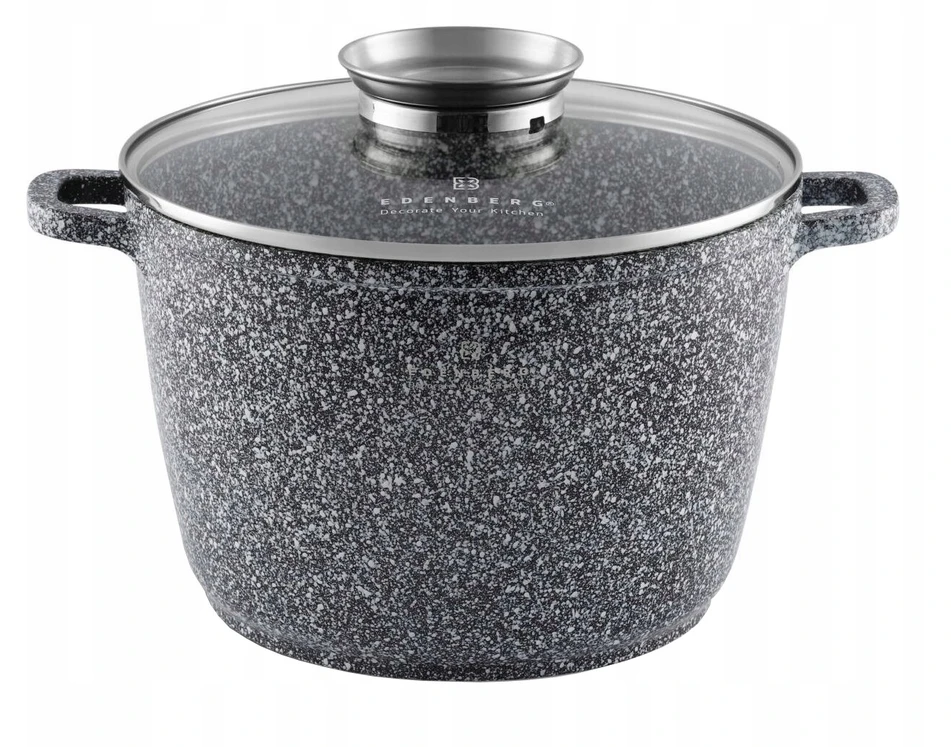 Edenberg GILIUS PUODAS 6,2 L 24 cm DIDELIS TRADICINIS MARMURO PUODAS DUJŲ ĮVEIDIMUI