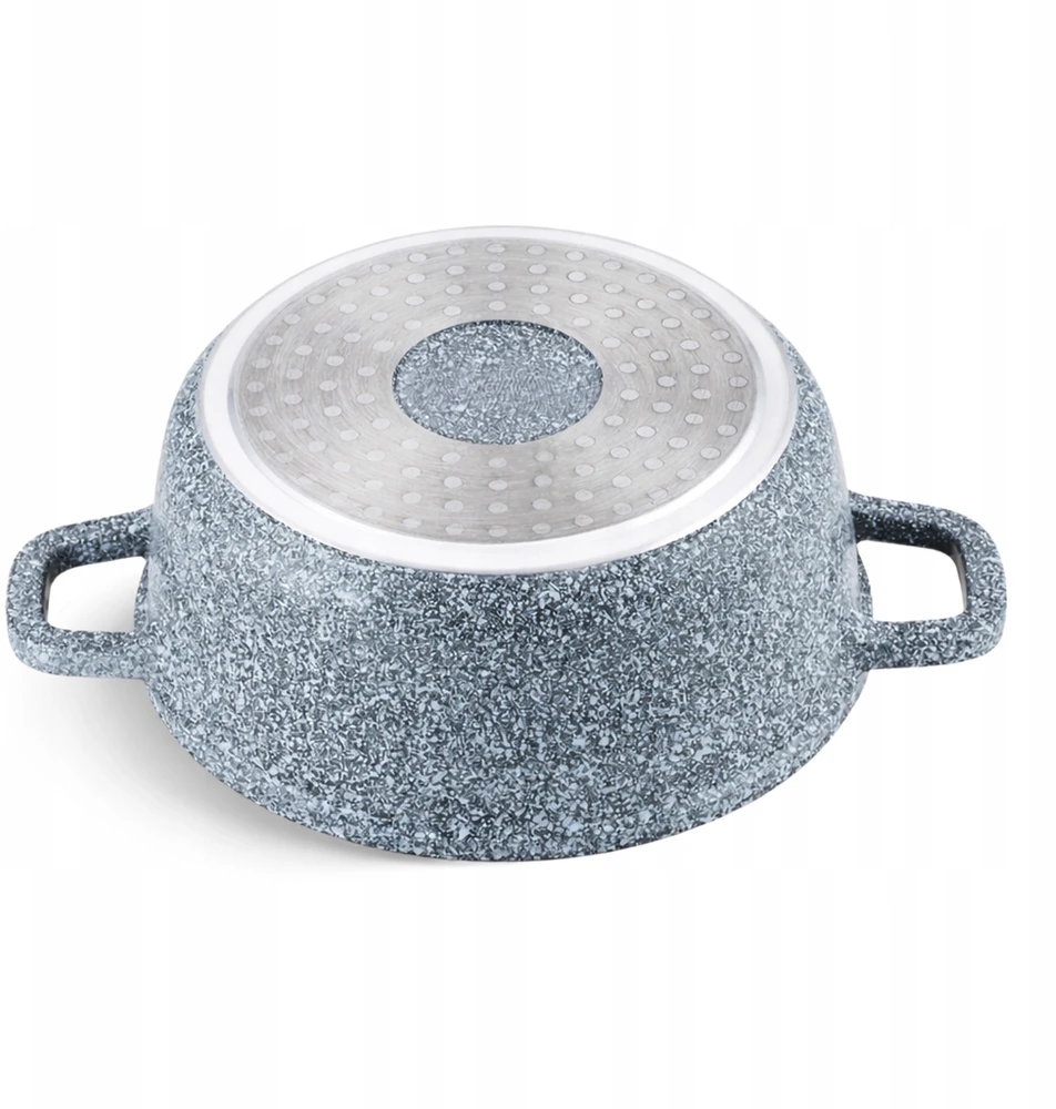 Edenberg Granito puodas 1,7 l 18 cm aliuminis su stikliniu dangteliu, indukcija ir dujomis